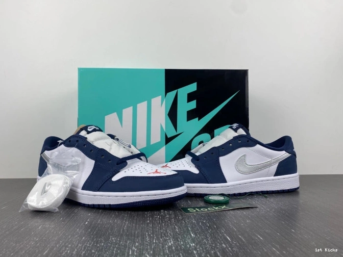 1st Kicks Shoes Navy Low SB CJ7891-400 1 Jordan Midnight 0722